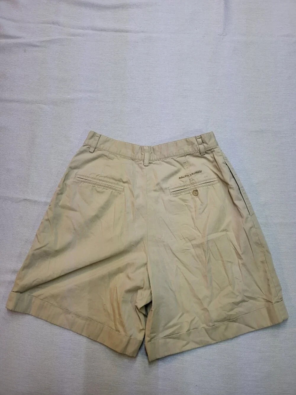 Polo Sport Ralph Lauren Women's Khaki Pleated Shorts Size 6 100% Cotton - Picture 7 of 10